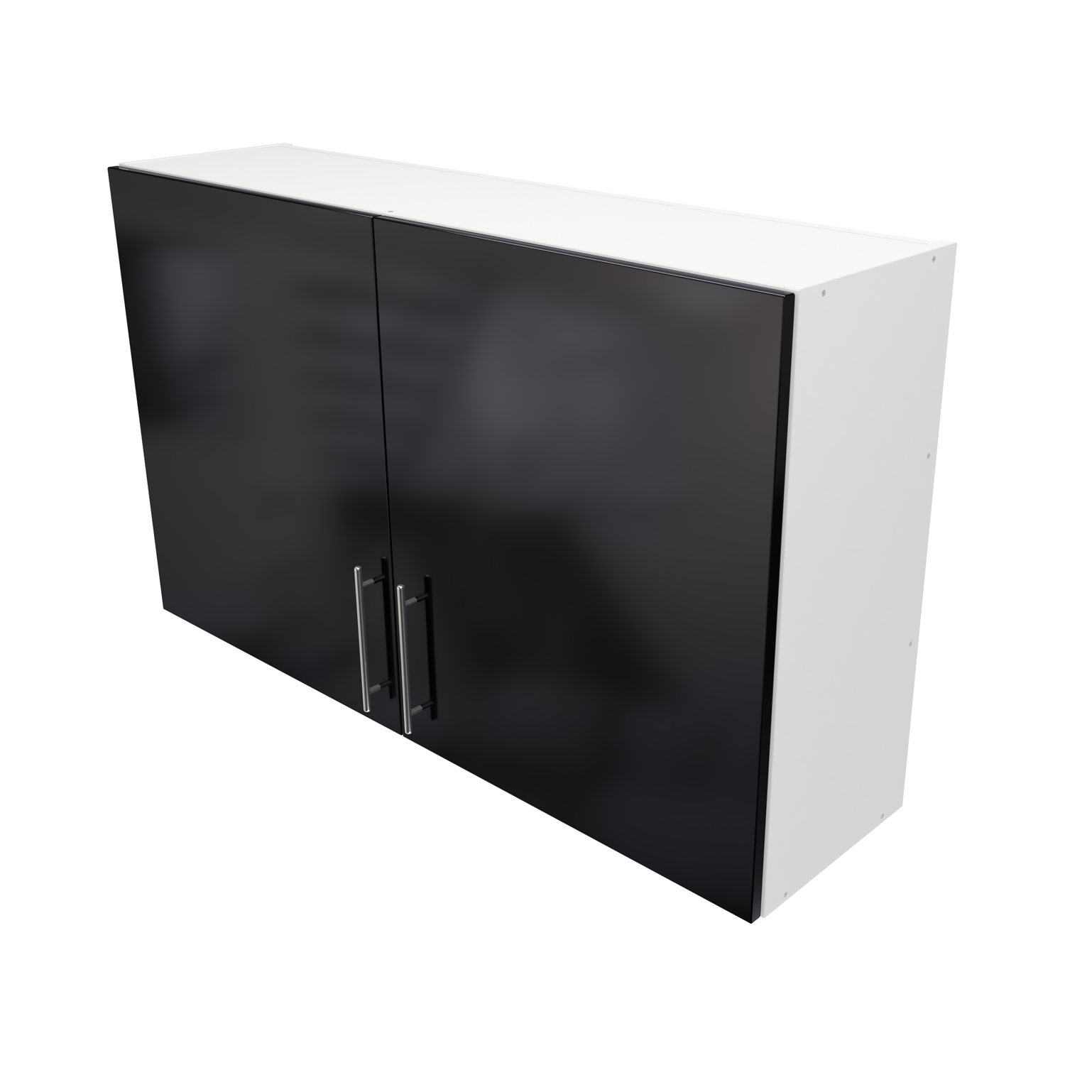  Pre Assembled Modern 1200mm fitted kitchen wall unit Black Gloss 