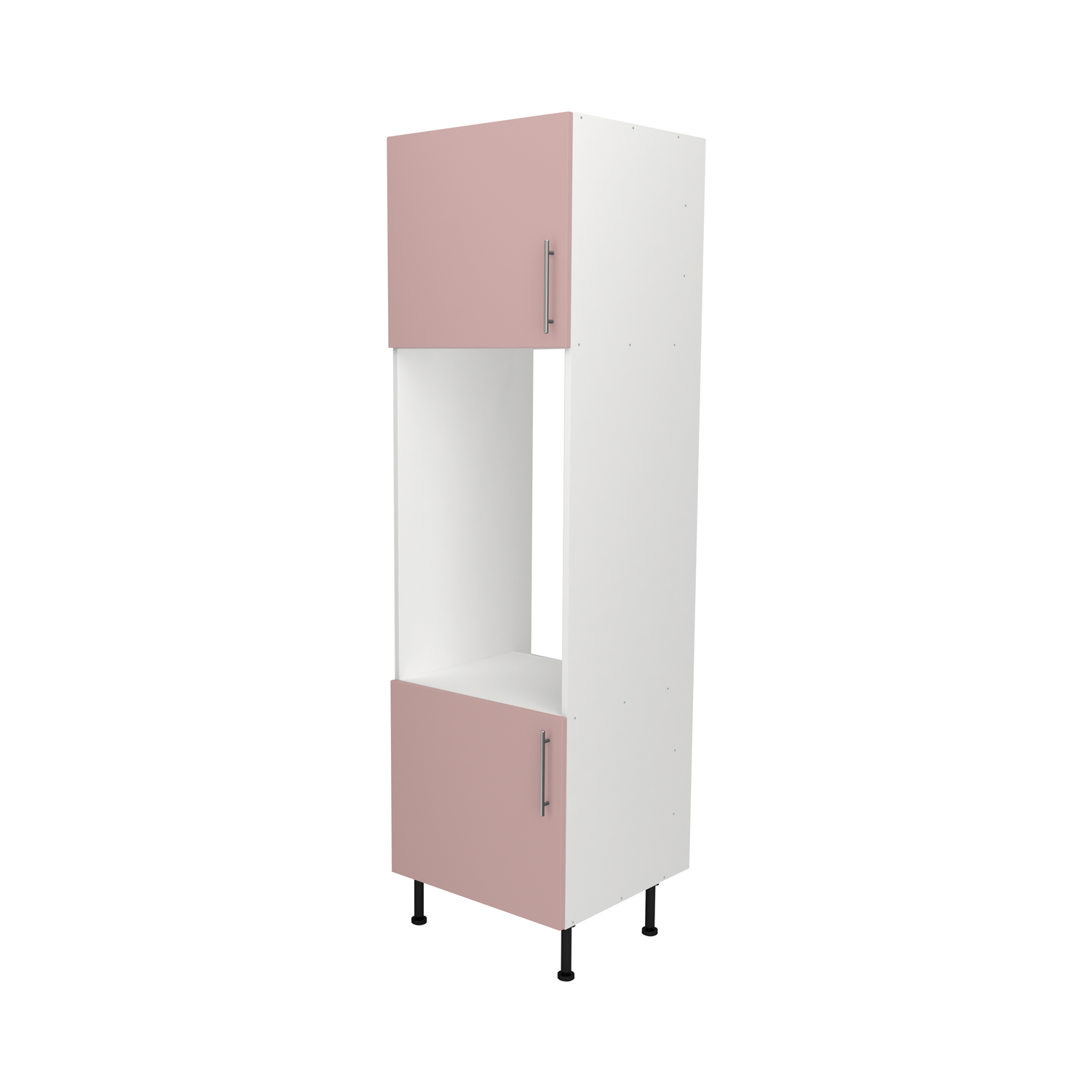  Pre Assembled Modern Double Housing Kitchen Larder fitted Unit Matt Antique Rose Pink  