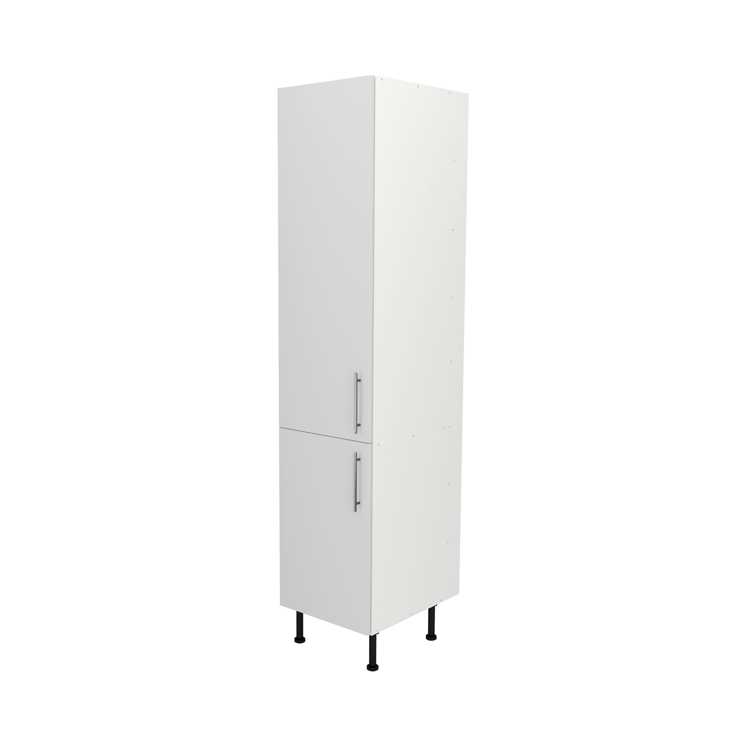 Pre Assembled Modern 450mm Tall Kitchen Larder fitted unit matt Light grey
