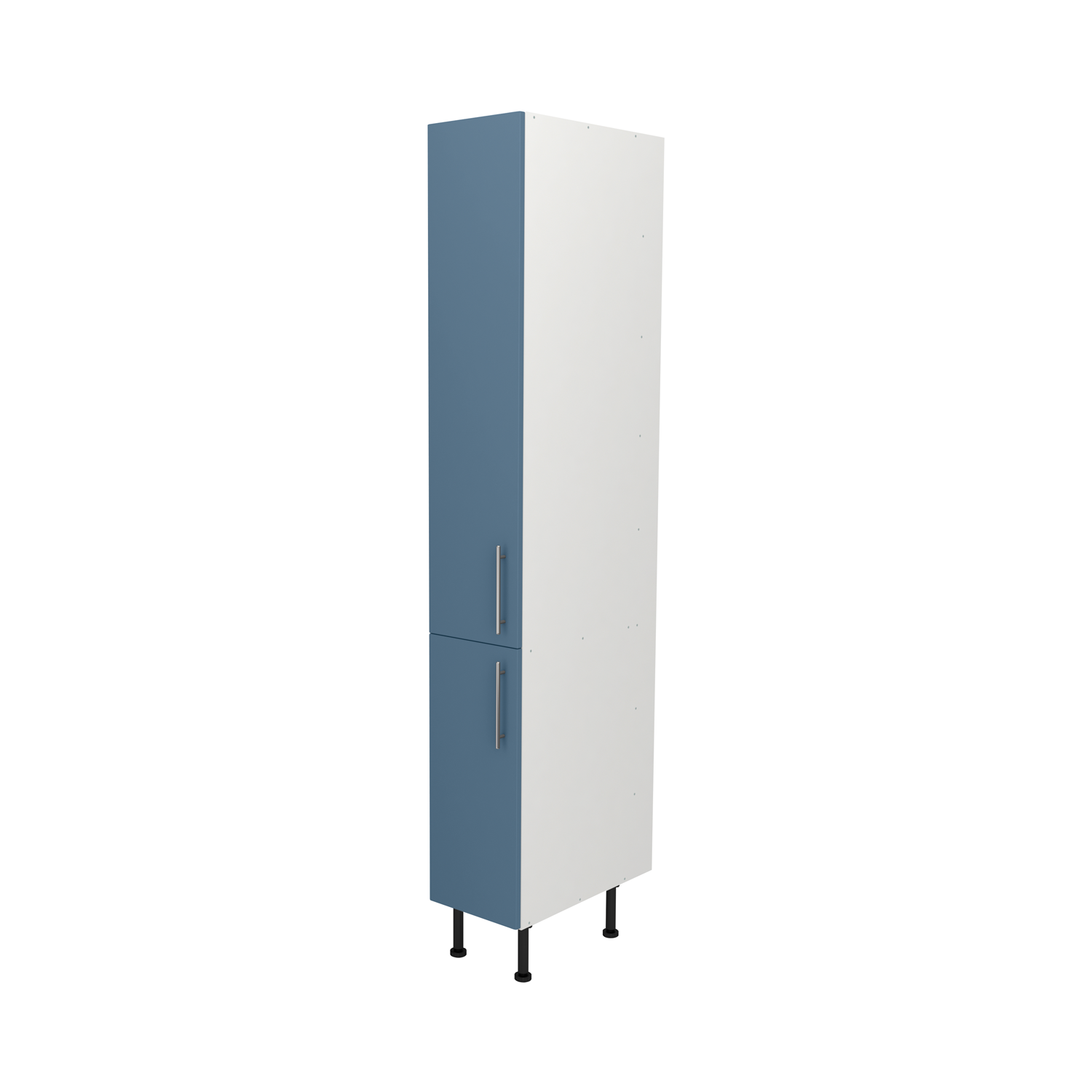  Pre Assembled Modern 300mm Tall Kitchen Larder fitted unit matt Misty Blue