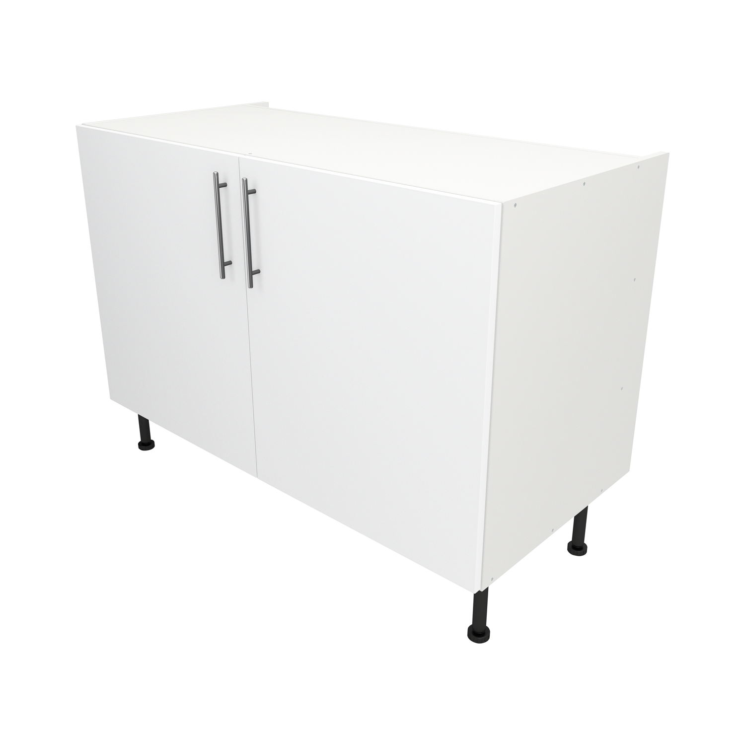  Pre Assembled Modern 1200mm fitted kitchen universal base unit matt White 