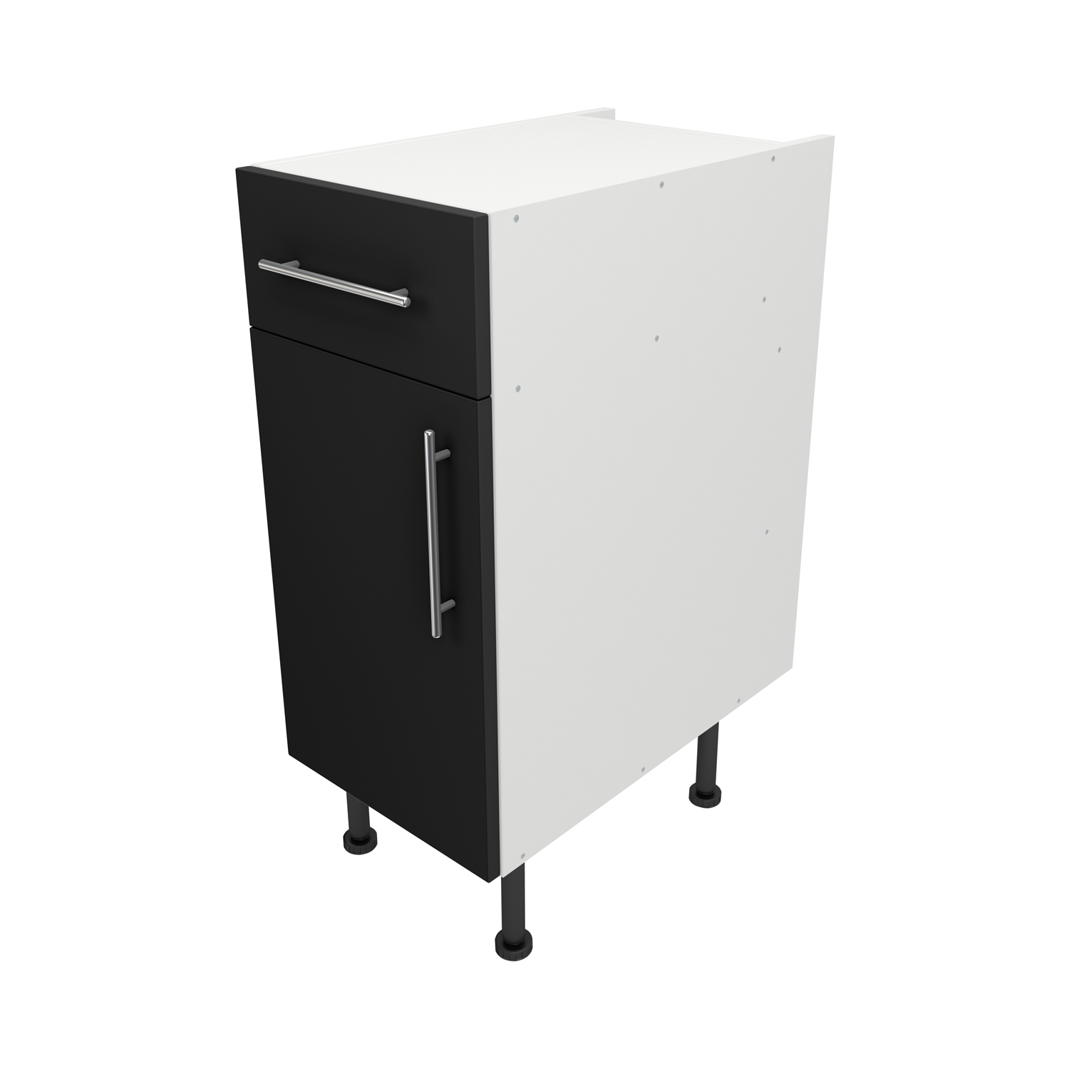 Pre Assembled Modern 350mm fitted kitchen Drawerline Unit Matt Black