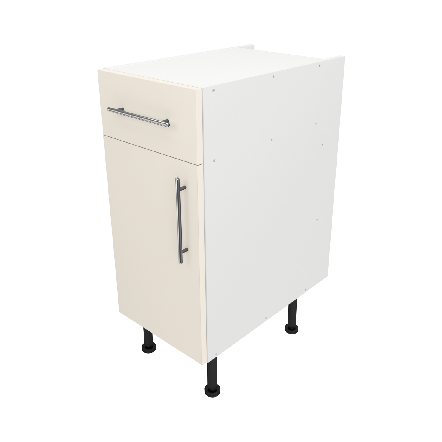 Pre Assembled Modern 350mm fitted kitchen Drawerline Unit Matt Cream