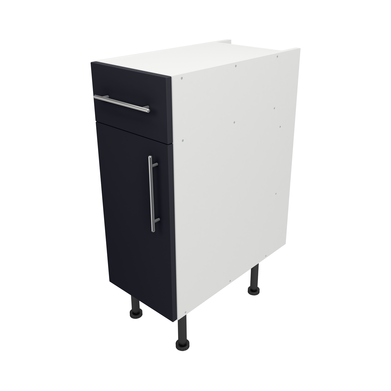 Pre Assembled Modern 350mm fitted kitchen Drawerline Unit Matt Indigo Blue