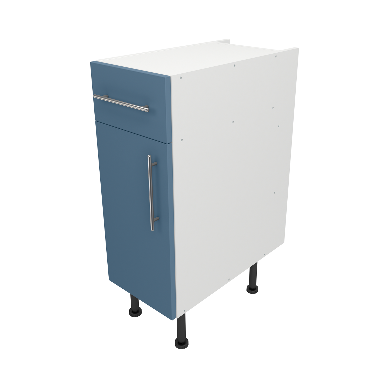 Pre Assembled Modern 350mm fitted kitchen Drawerline Unit Matt Misty Blue