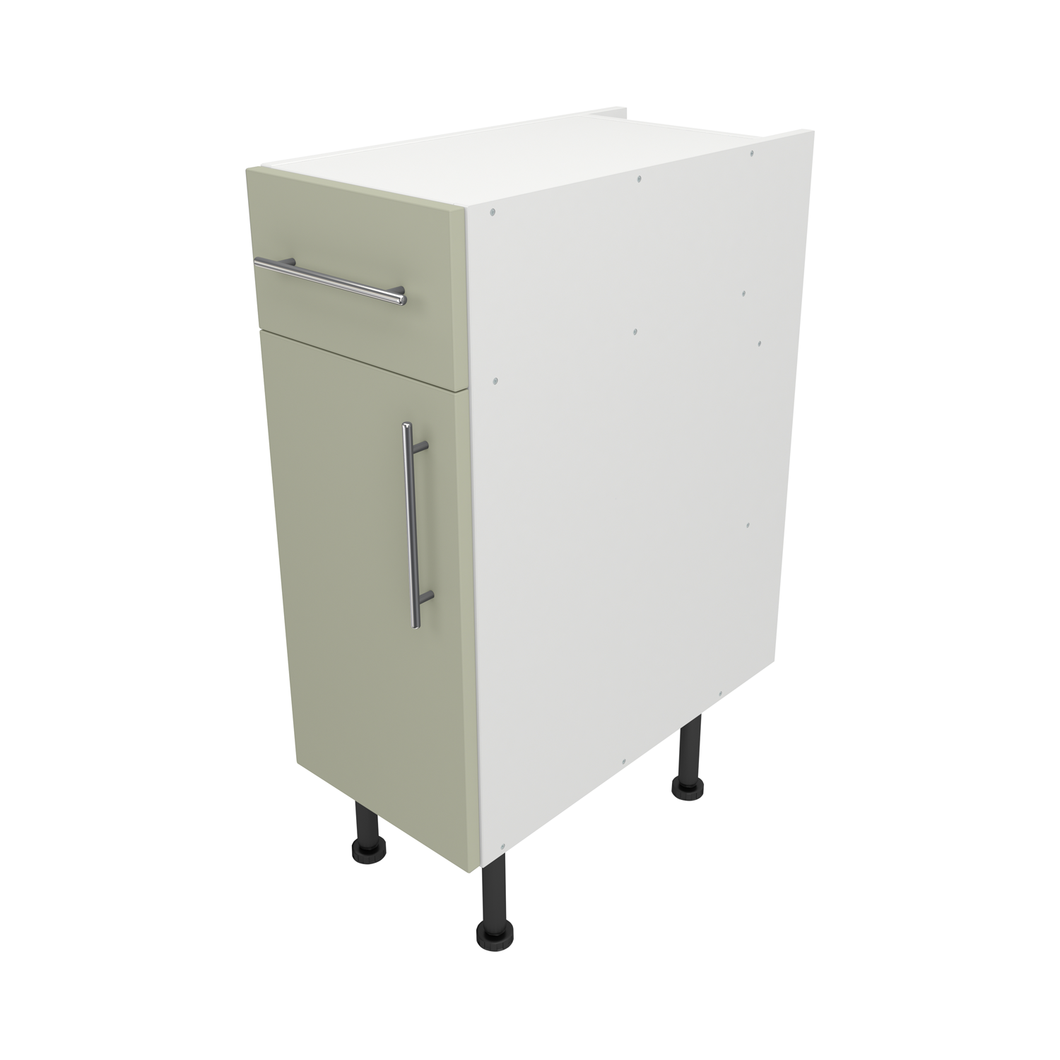 Pre Assembled Modern 350mm fitted kitchen Drawerline Unit Matt Sage Green