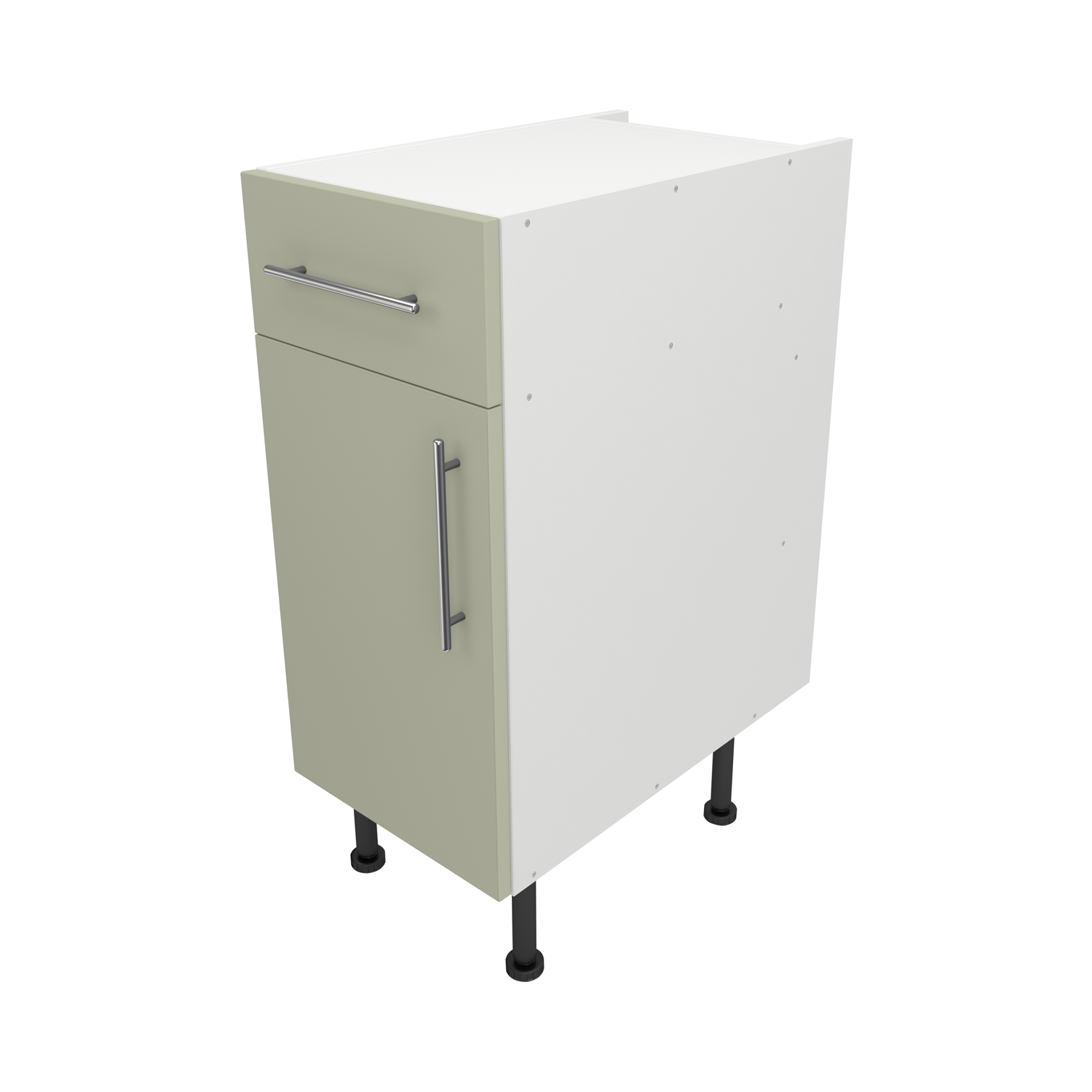 Pre Assembled Modern 350mm fitted kitchen Drawerline Unit Matt Sage Green