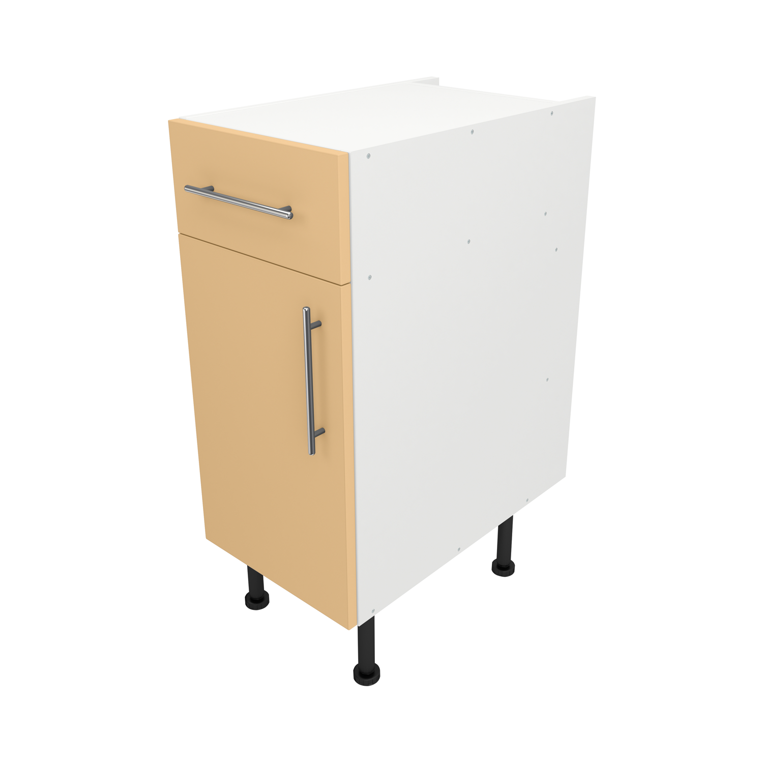 Pre Assembled Modern 350mm fitted kitchen Drawerline Unit Matt Sand Yellow