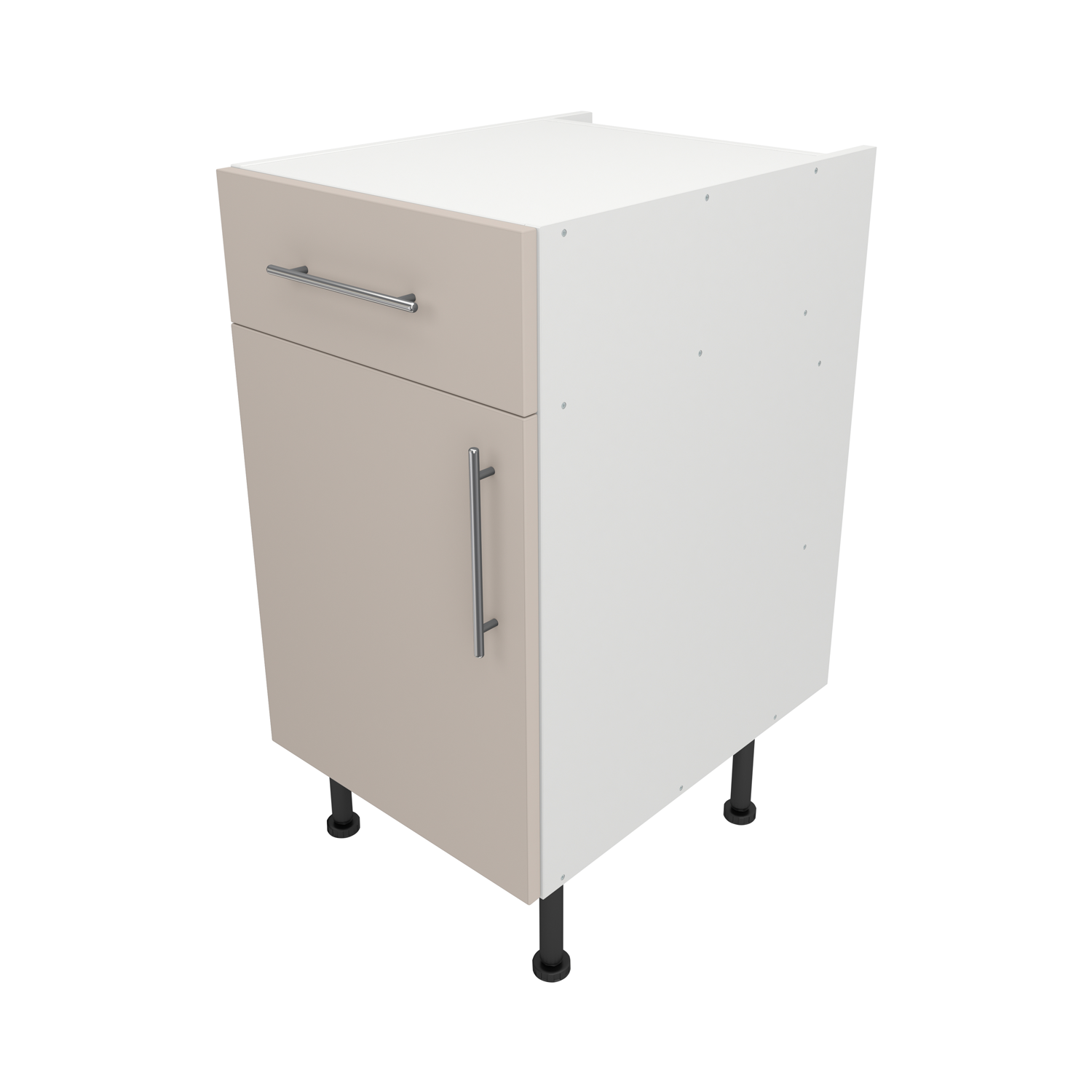 Pre Assembled Modern 450mm fitted kitchen Drawerline Unit Matt Cashmere