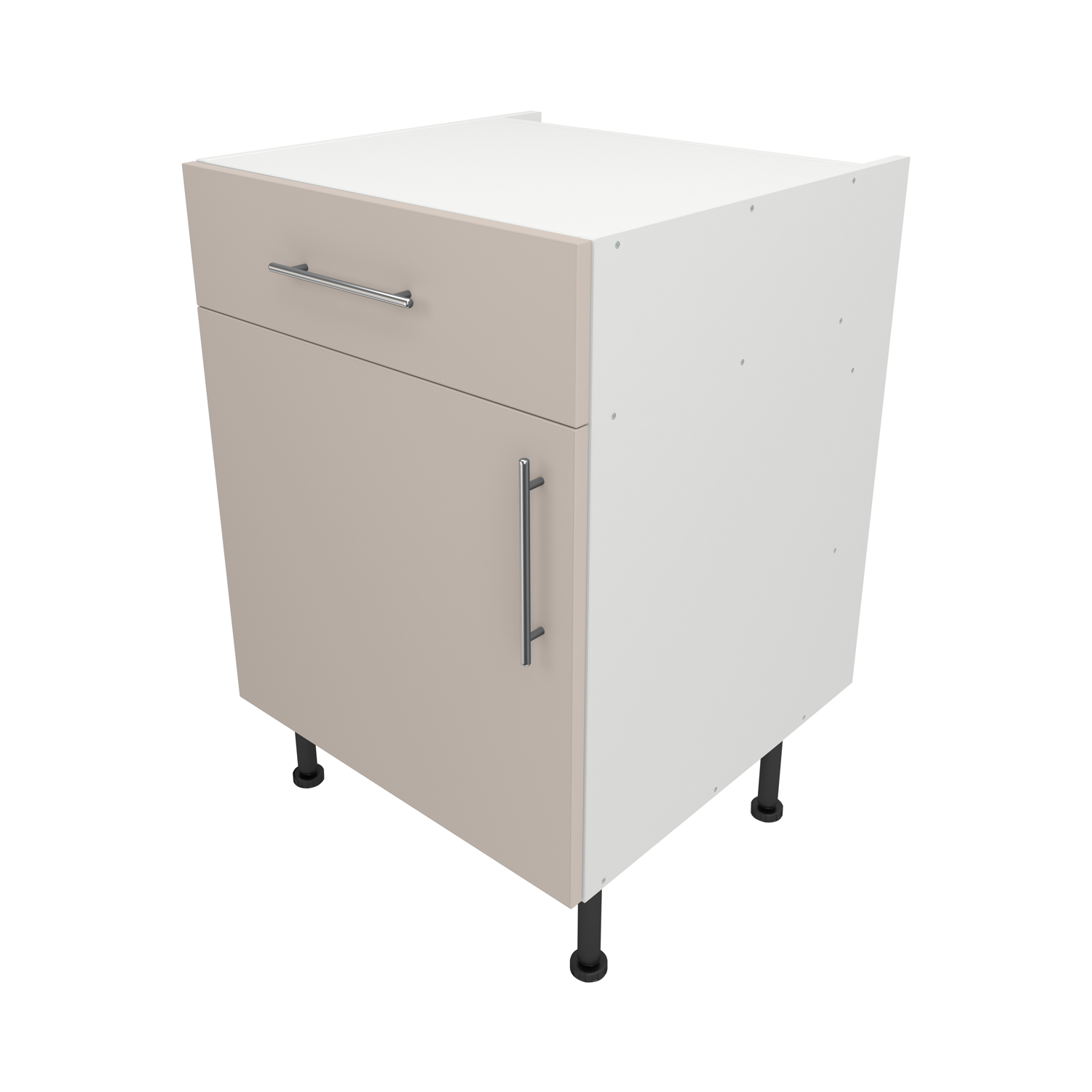 Pre Assembled Modern 600mm fitted kitchen Drawerline Unit Matt Cashmere