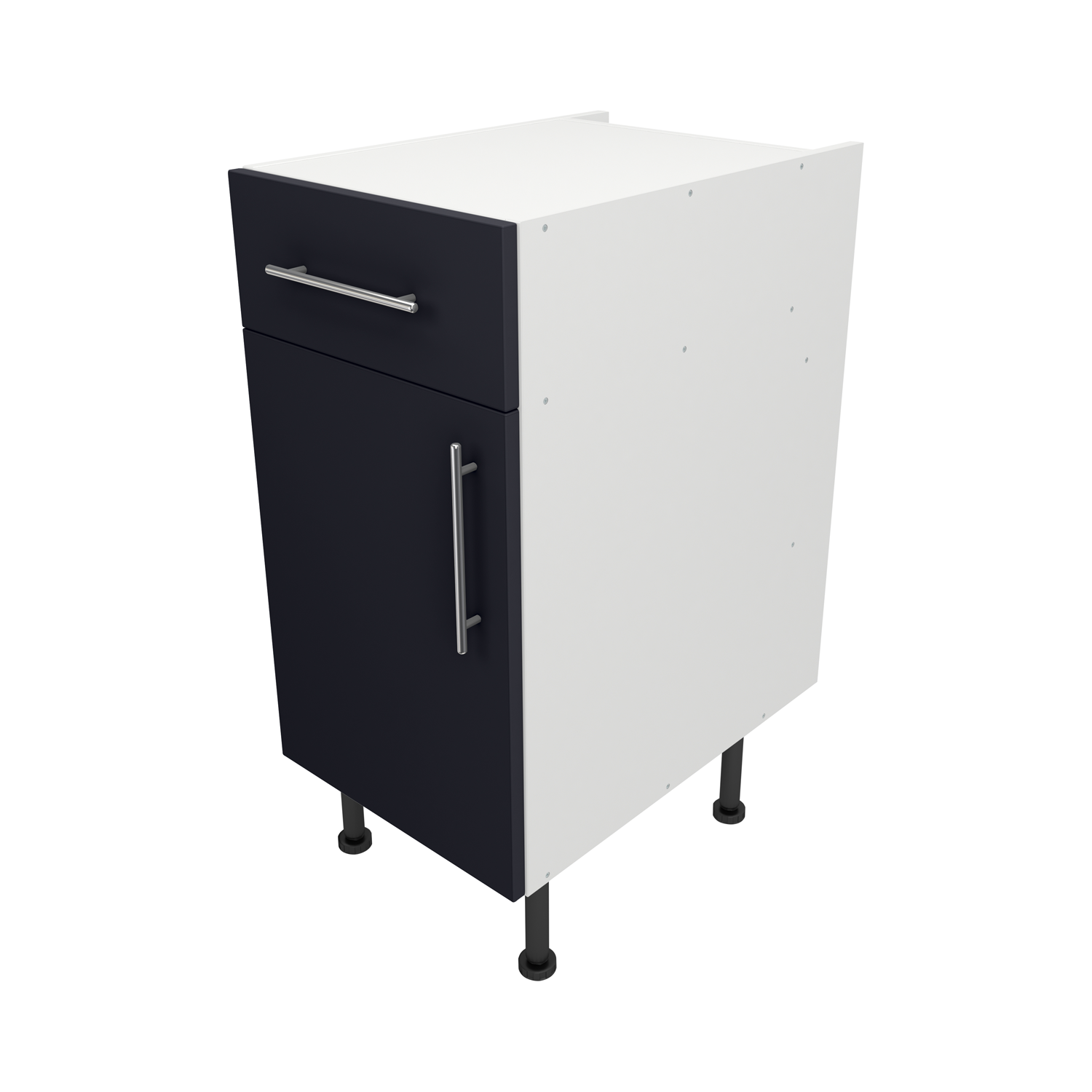 Pre Assembled Modern 400mm fitted kitchen Drawerline Unit Matt Indigo Blue