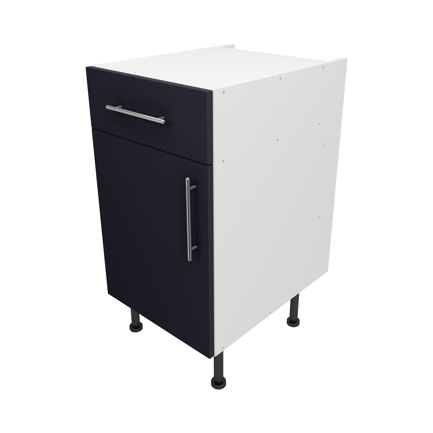 Pre Assembled Modern 450mm fitted kitchen Drawerline Unit Matt Indigo Blue