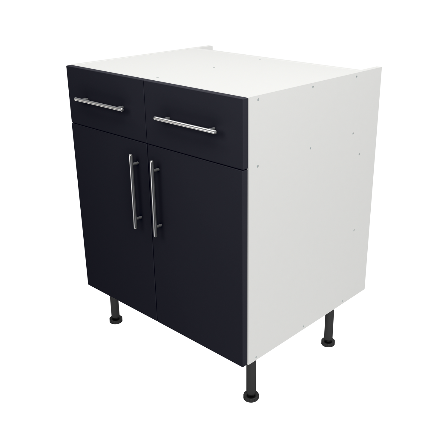 Pre Assembled Modern 700mm fitted kitchen Drawerline Unit Matt Indigo Blue