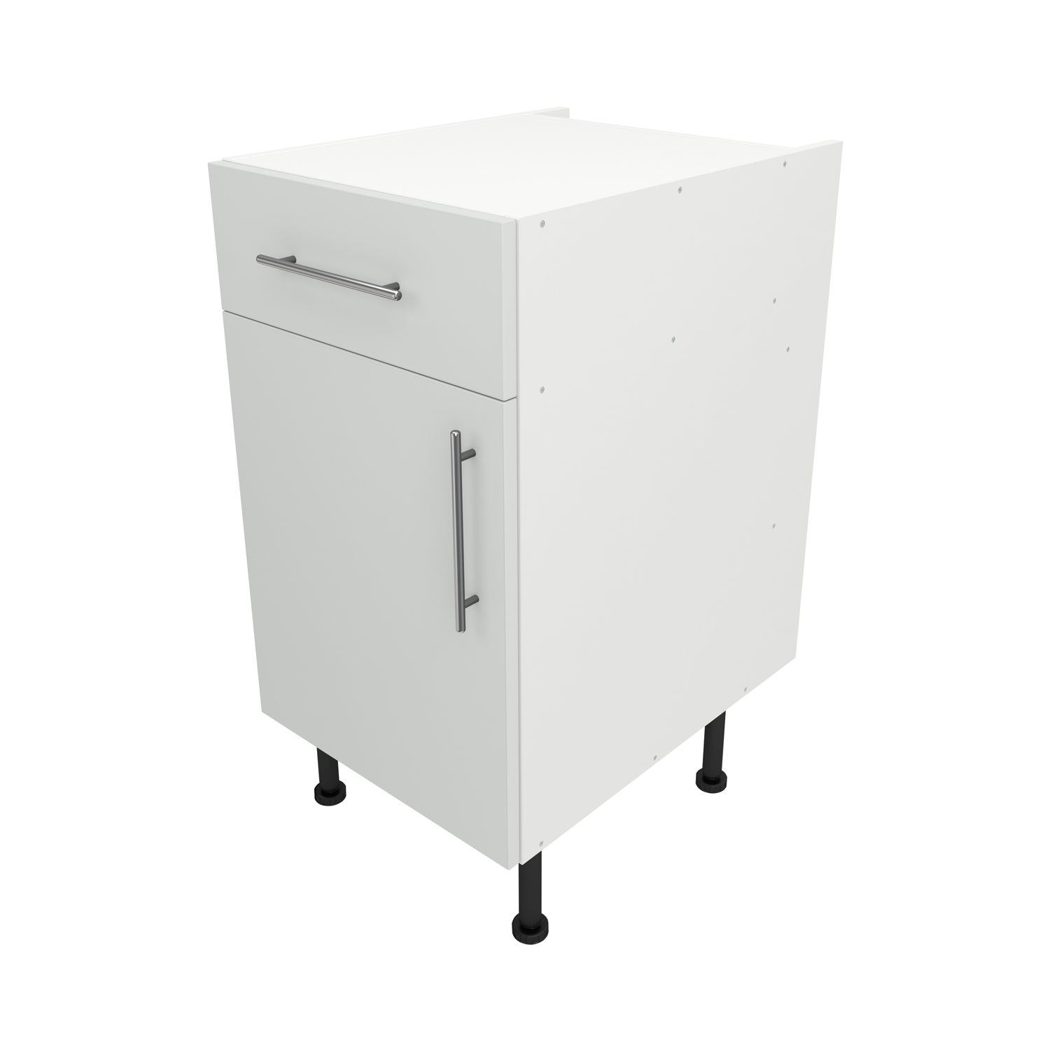 Pre Assembled Modern 450mm fitted kitchen Drawerline Unit Matt Light Grey