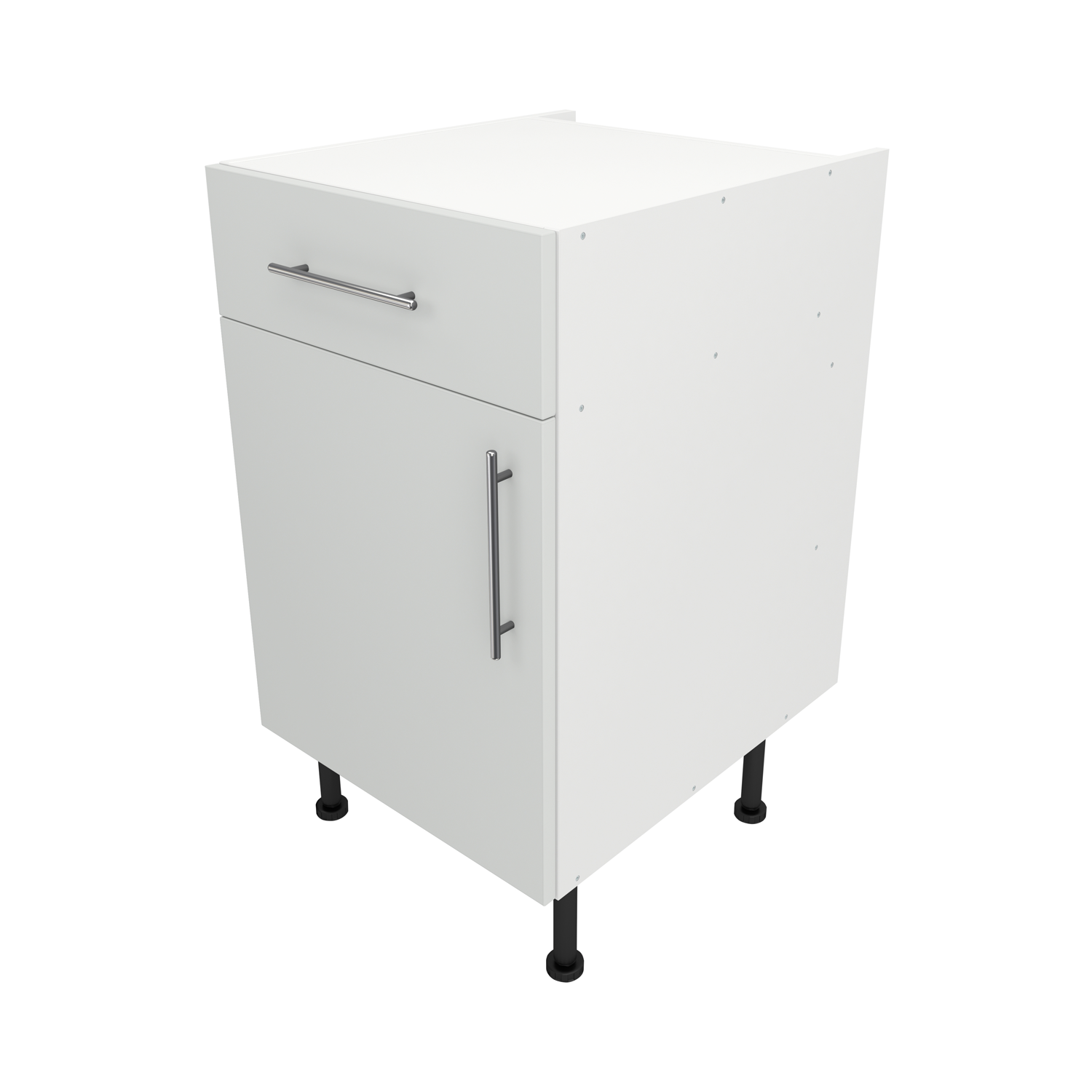 Pre Assembled Modern 500mm fitted kitchen Drawerline Unit Matt Light Grey