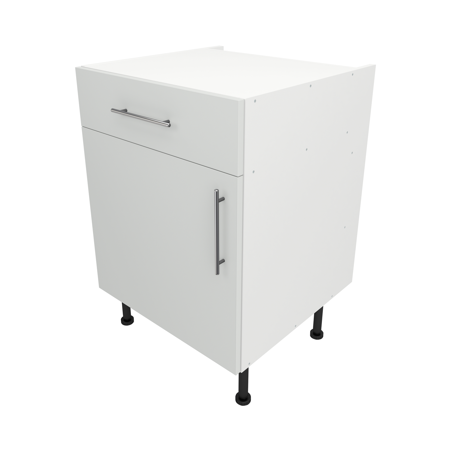 Pre Assembled Modern 600mm fitted kitchen Drawerline Unit Matt Light Grey