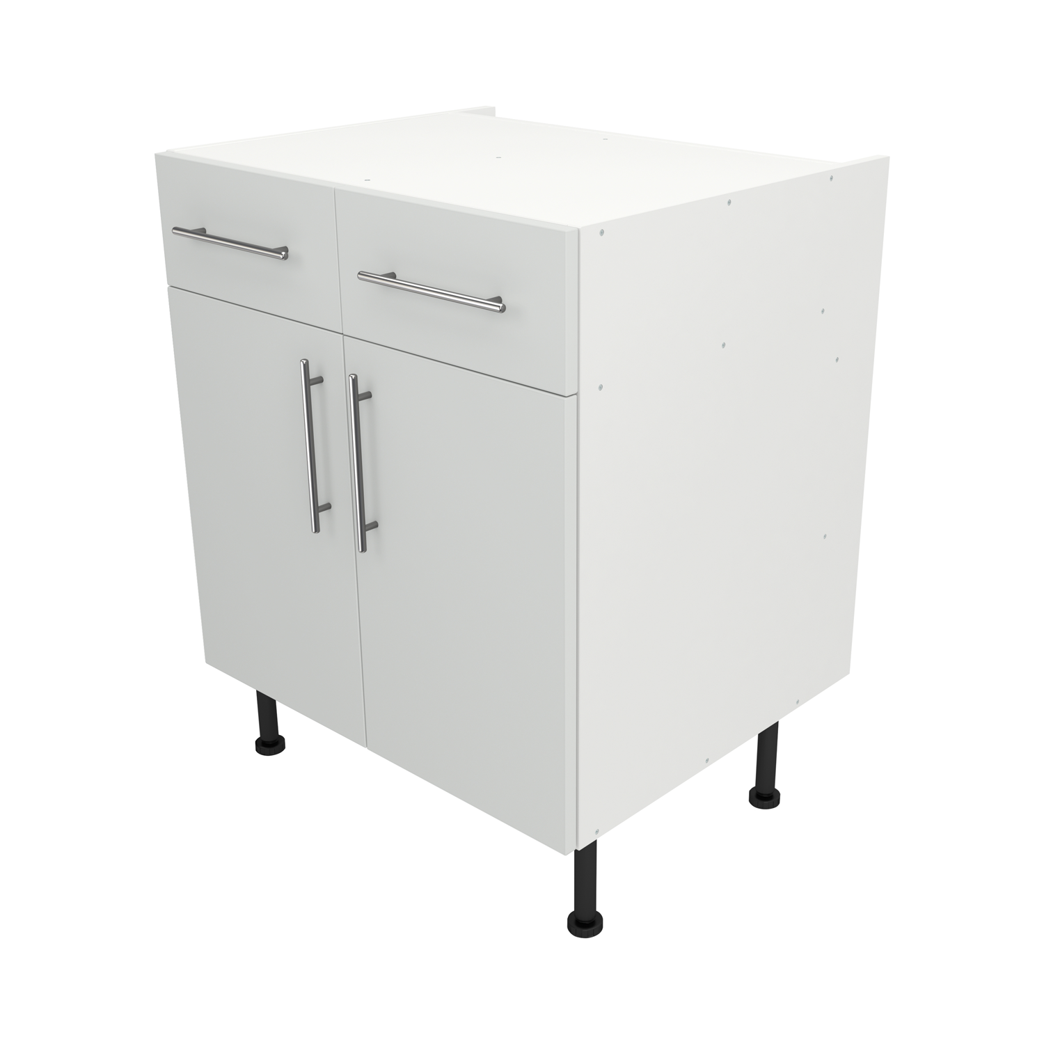 Pre Assembled Modern 700mm fitted kitchen Drawerline Unit Matt Light Grey