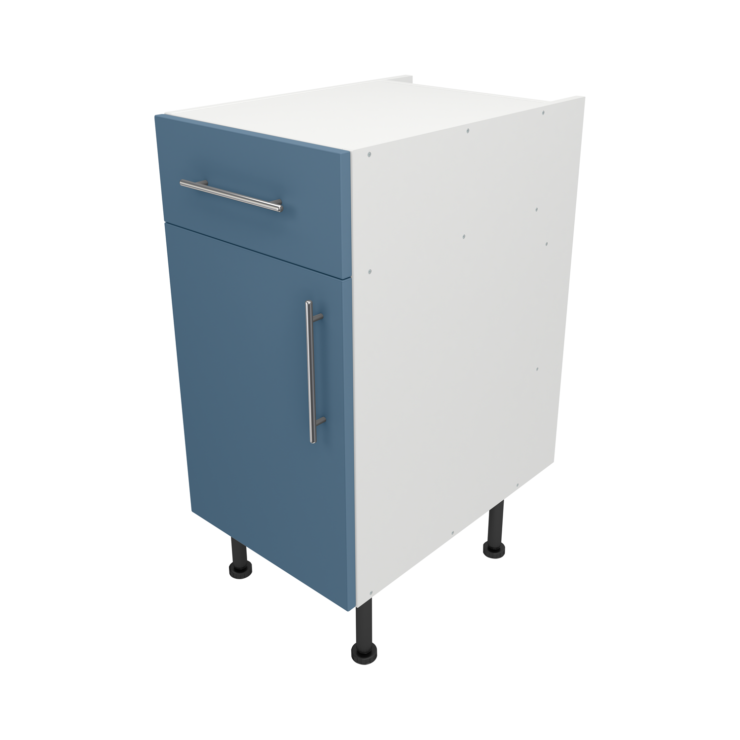 Pre Assembled Modern 400mm fitted kitchen Drawerline Unit Matt Misty Blue