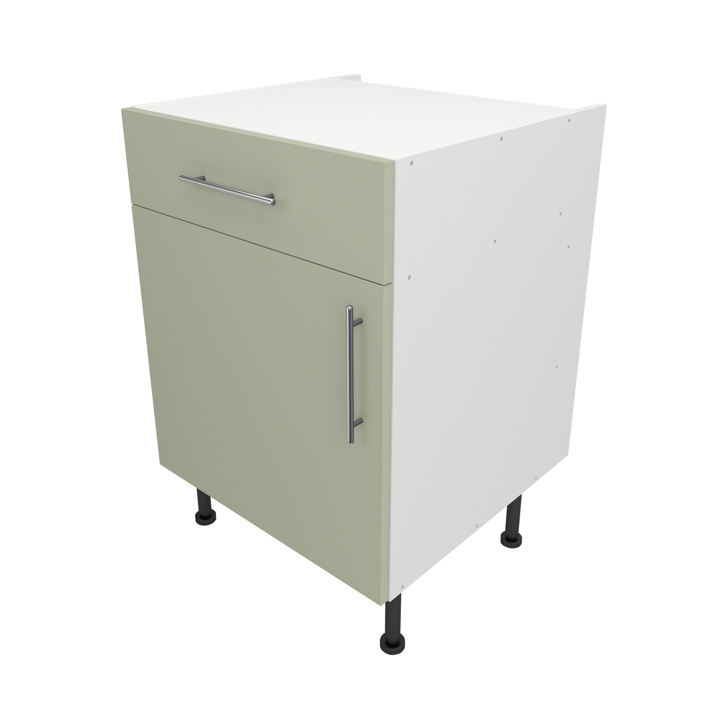 Pre Assembled Modern 600mm fitted kitchen Drawerline Unit Matt Sage Green