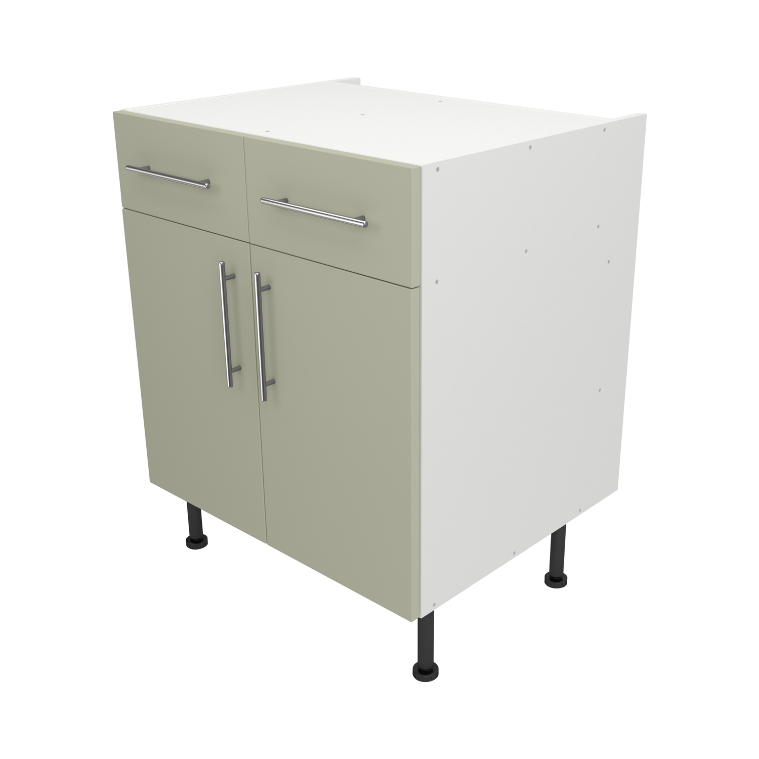 Pre Assembled Modern 700mm fitted kitchen Drawerline Unit Matt Sage Green