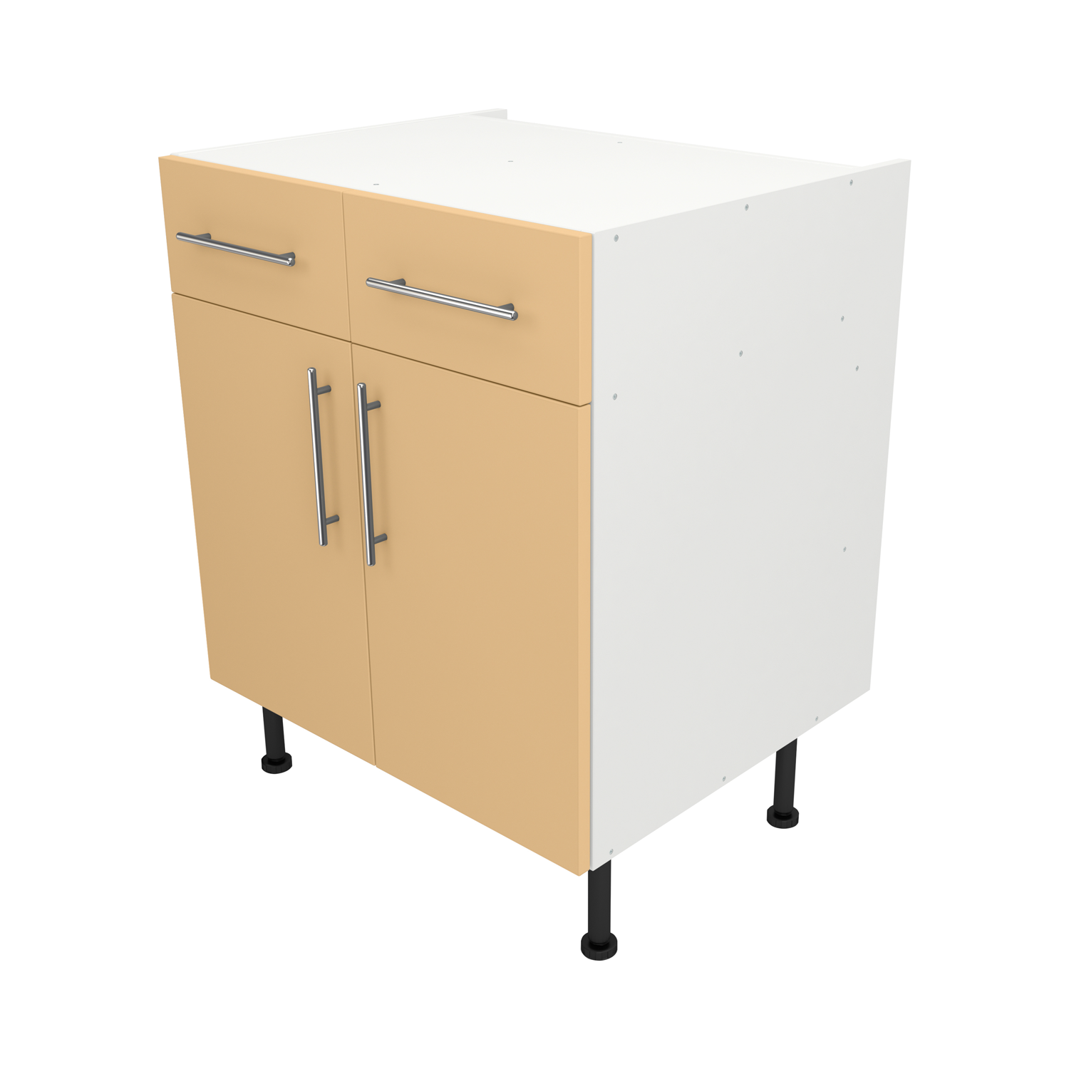 Pre Assembled Modern 700mm fitted kitchen Drawerline Unit Matt Sand Yellow