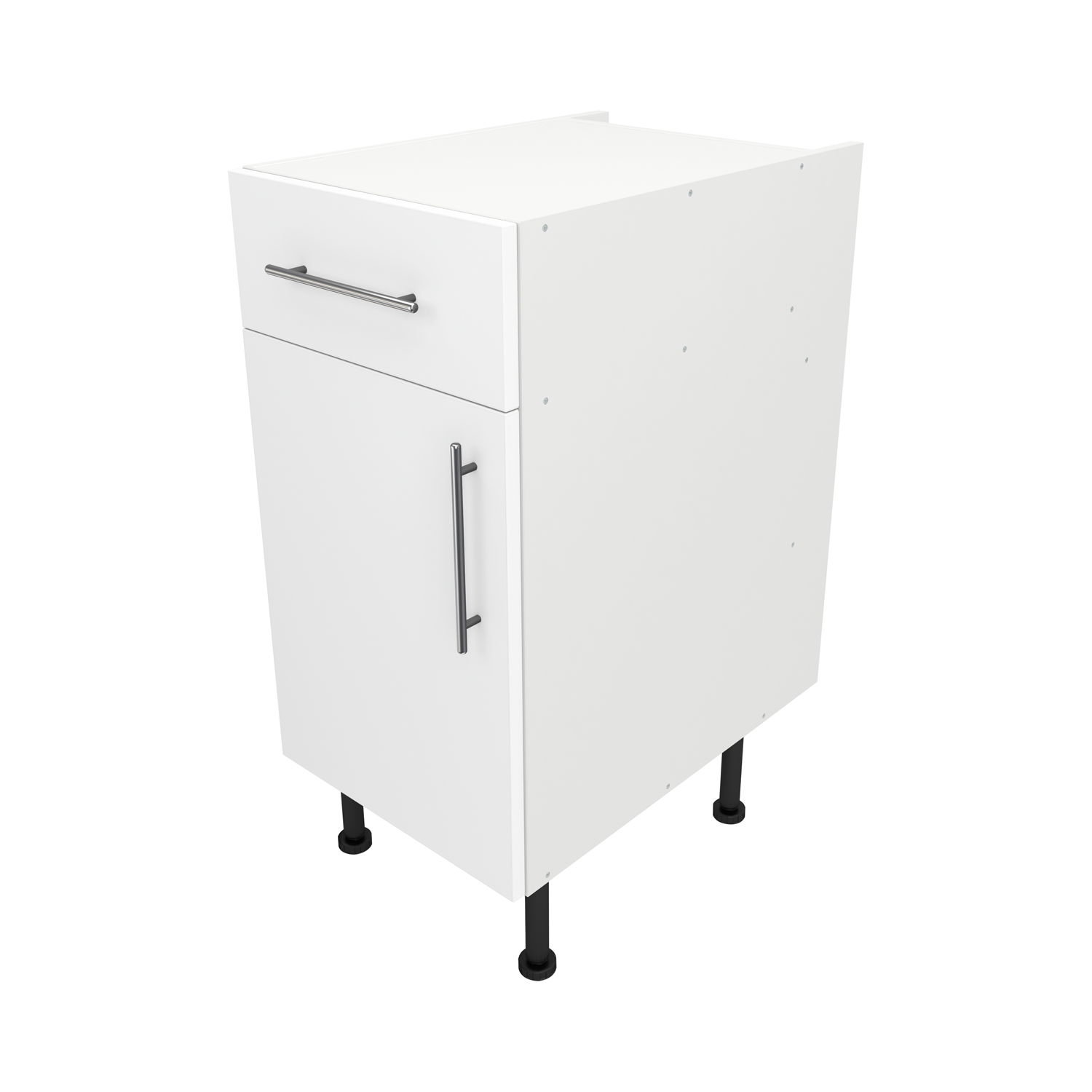Pre Assembled Modern 400mm fitted kitchen Drawerline Unit Matt White