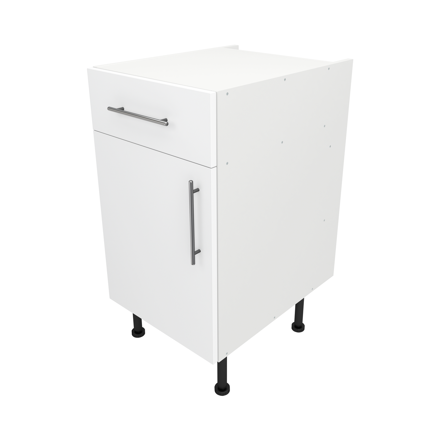 Pre Assembled Modern 450mm fitted kitchen Drawerline Unit Matt White