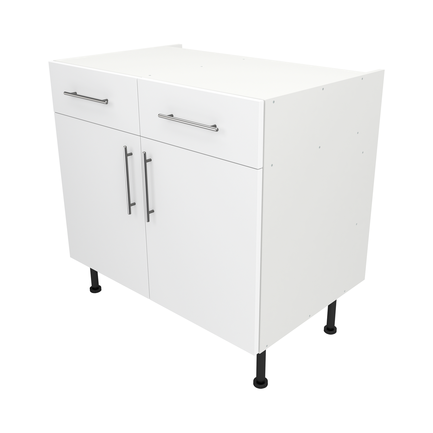 Pre Assembled Modern 900mm fitted kitchen Drawerline Unit Matt White