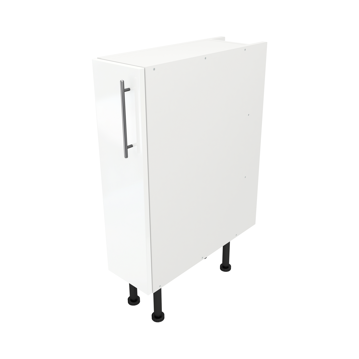 Pre Assembled Modern 200mm fitted kitchen universal base unit White Gloss