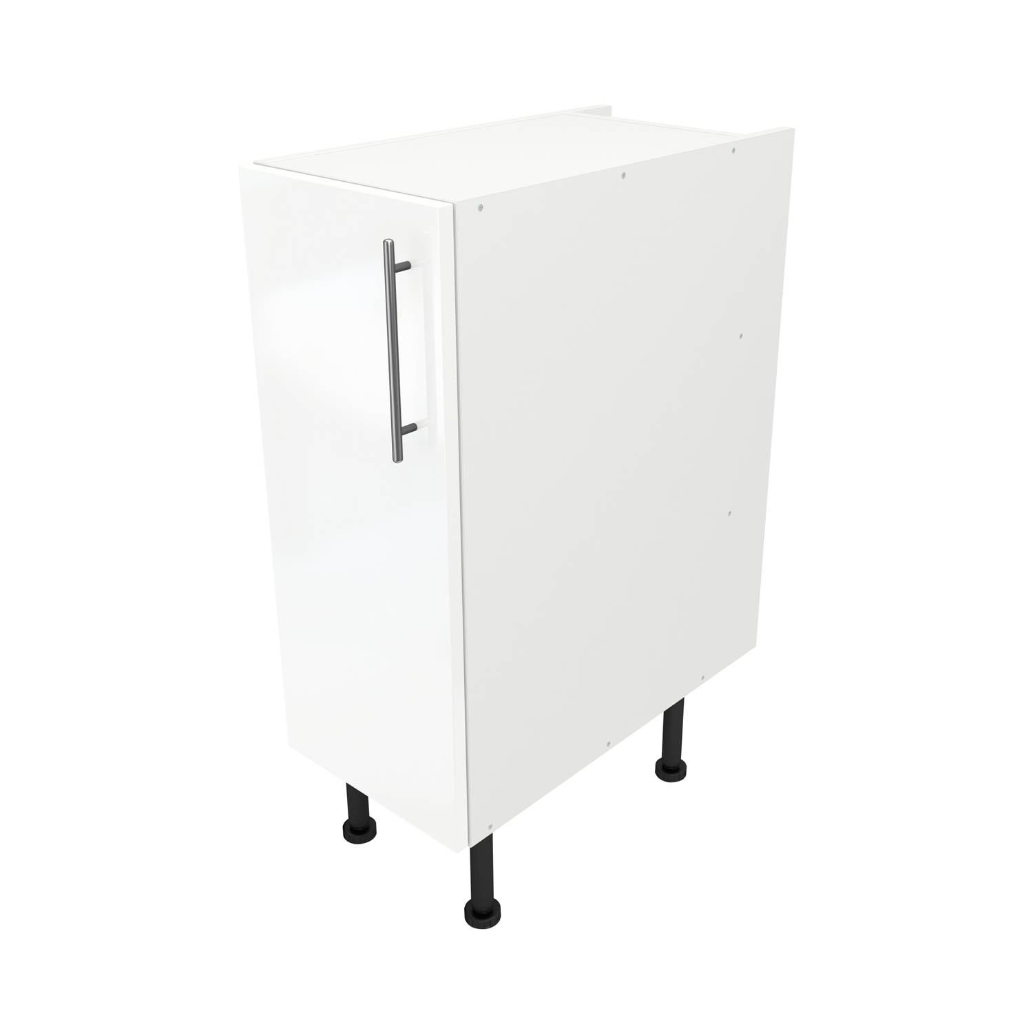Pre Assembled Modern 300mm fitted kitchen universal base unit White Gloss