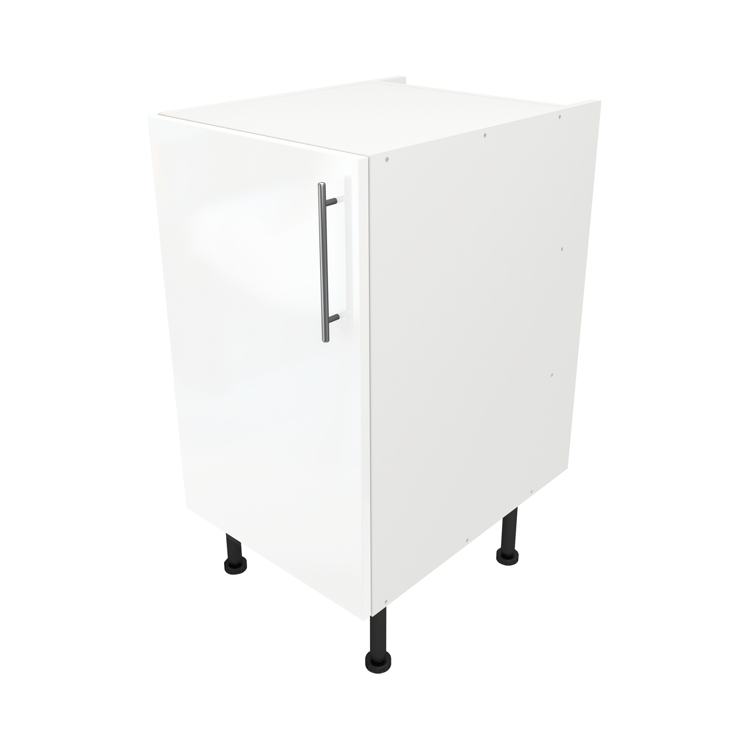 Pre Assembled Modern 450mm fitted kitchen universal base unit White Gloss