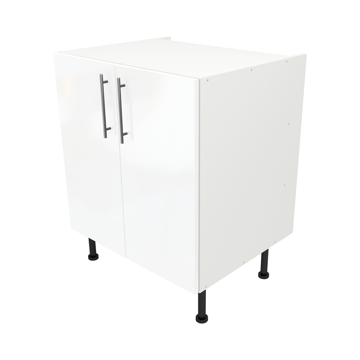 Pre Assembled Modern 700mm fitted kitchen universal base unit White Gloss