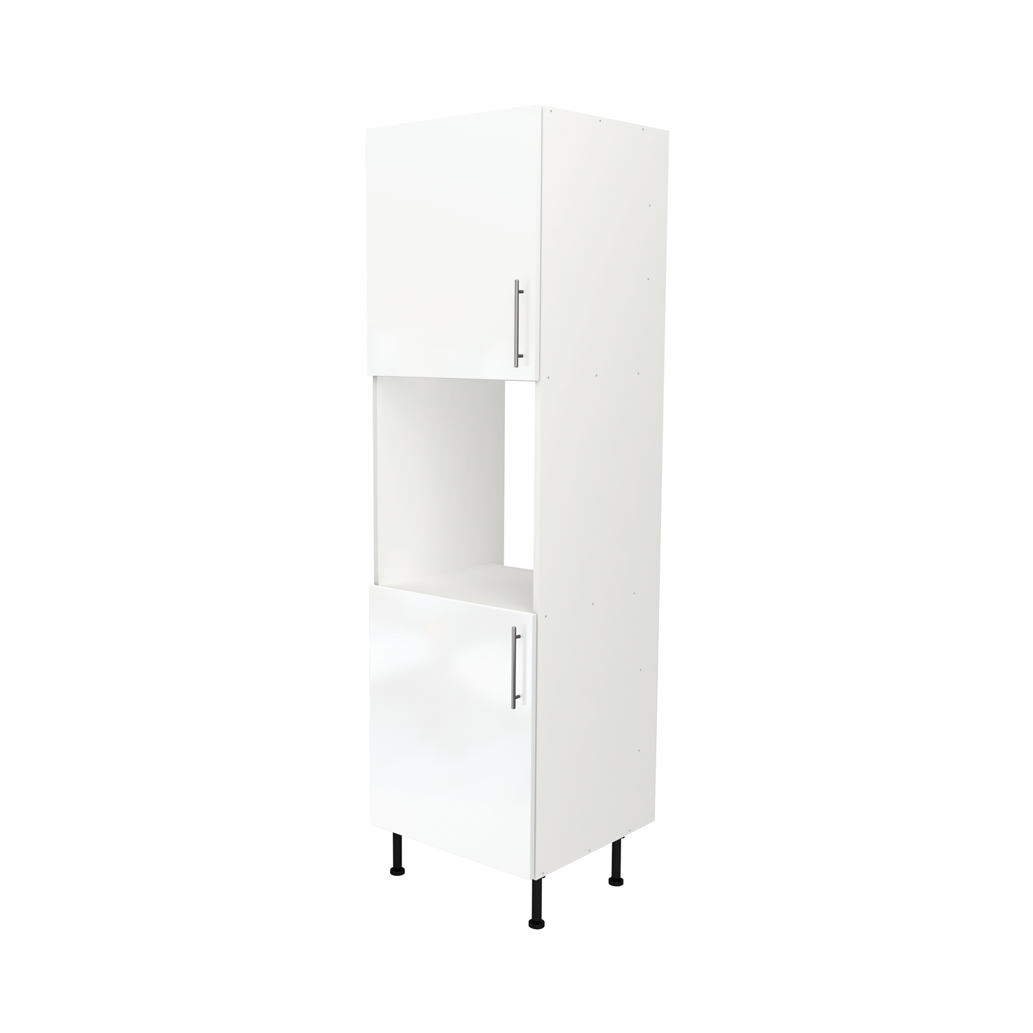  Pre Assembled Modern Single Oven Housing Kitchen Larder fitted Unit White Gloss 