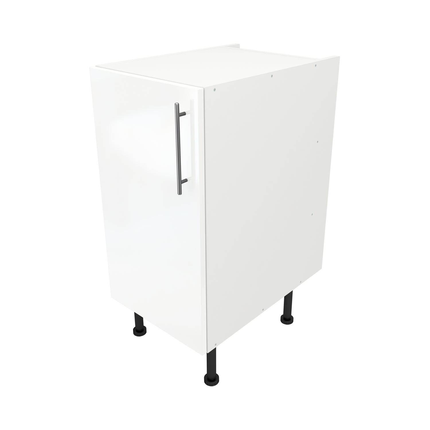 Pre Assembled Modern 400mm fitted kitchen universal base unit White Gloss