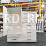 Classic 2 Door 2 Drawer Wardrobe White