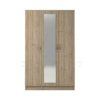 Classic 3 Door Mirrored Wardrobe Oak