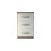 Classic 3 Drawer Bedside Oak And White