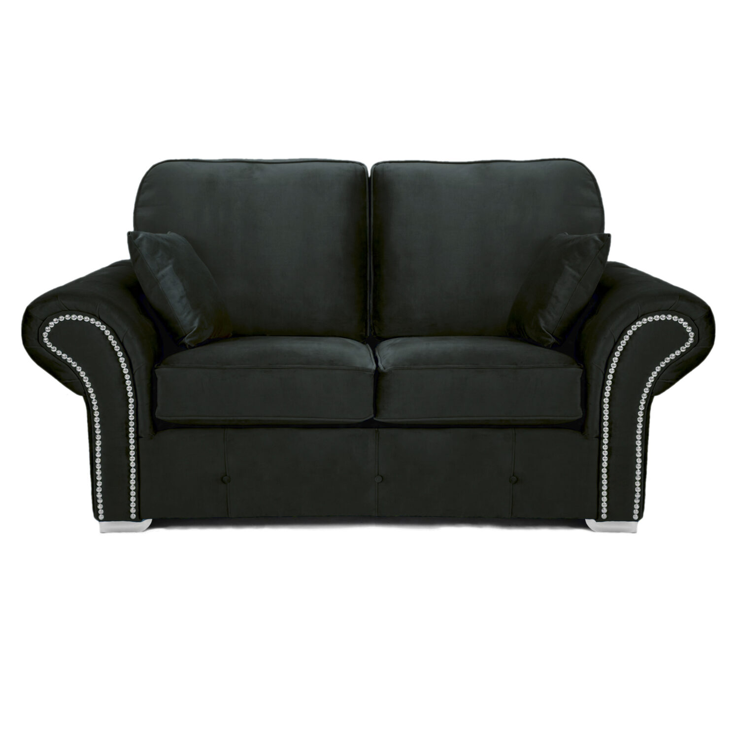 Oakland 2 Seater Sofa Plush Velvet Black