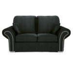Oakland 2 Seater Sofa Plush Velvet Black