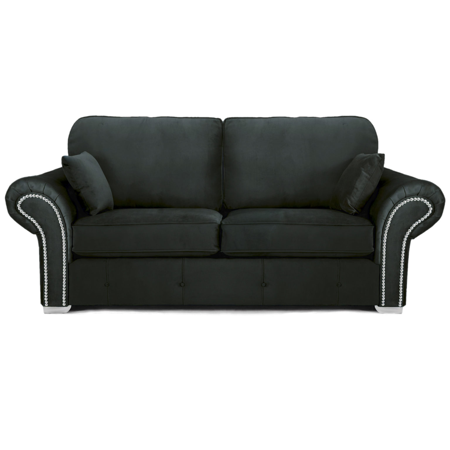 Oakland 3 Seater Sofa Plush Velvet Black