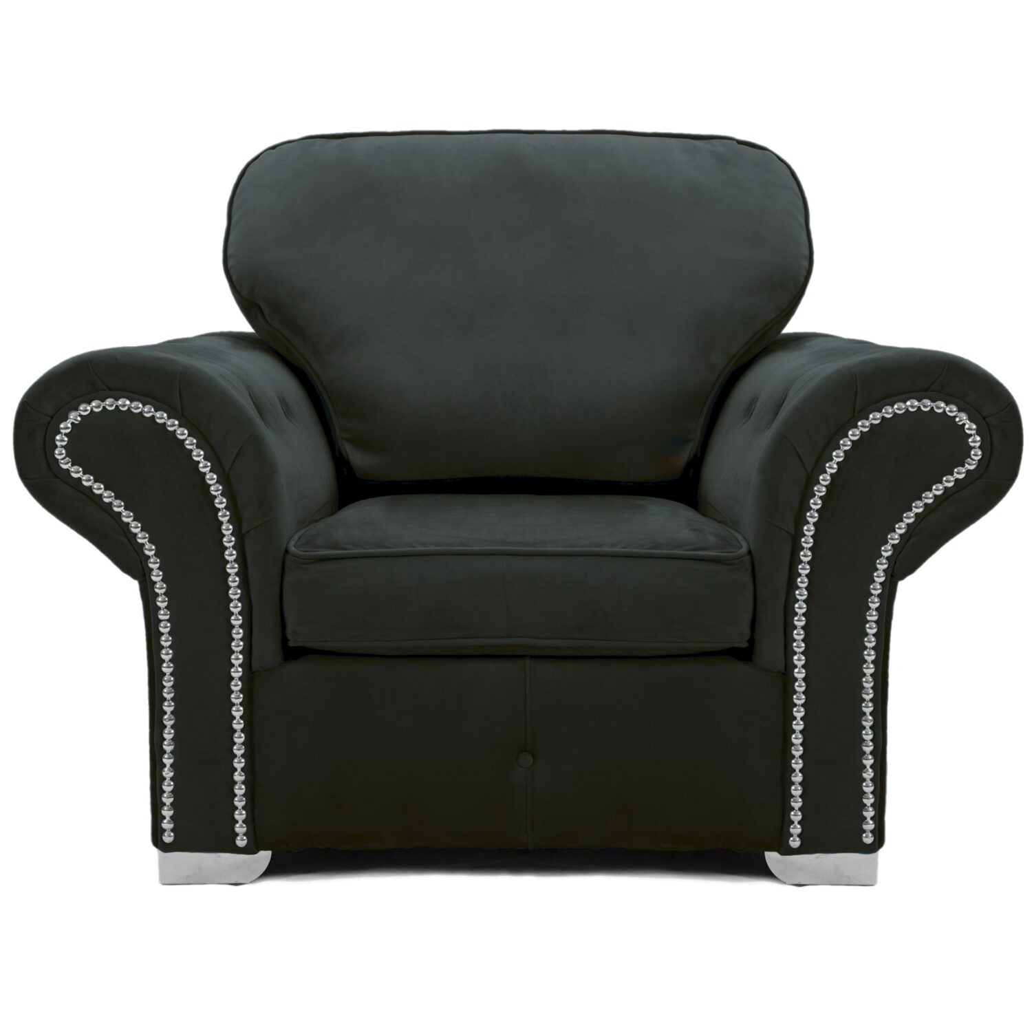 Oakland Armchair Plush Velvet Black