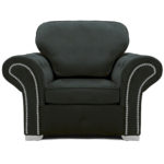 Oakland Armchair Plush Velvet Black