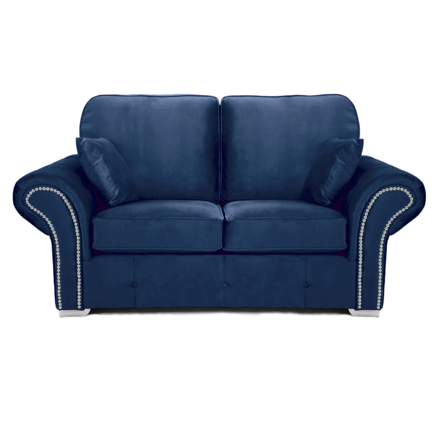 Oakland 2 seater sofa plush velvet blue