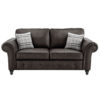 Oakland 3 Seater Sofa Leather Effect Charcoal