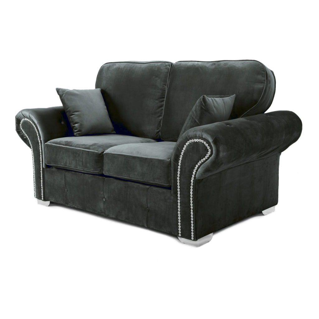 Oakland 2 Seater Sofa Plush Velvet Cosmic Grey