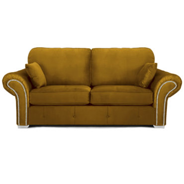 Oakland 3 Seater Sofa Plush Velvet Gold