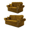 Oakland 3+2 Seater Sofa Set Plush Velvet Gold