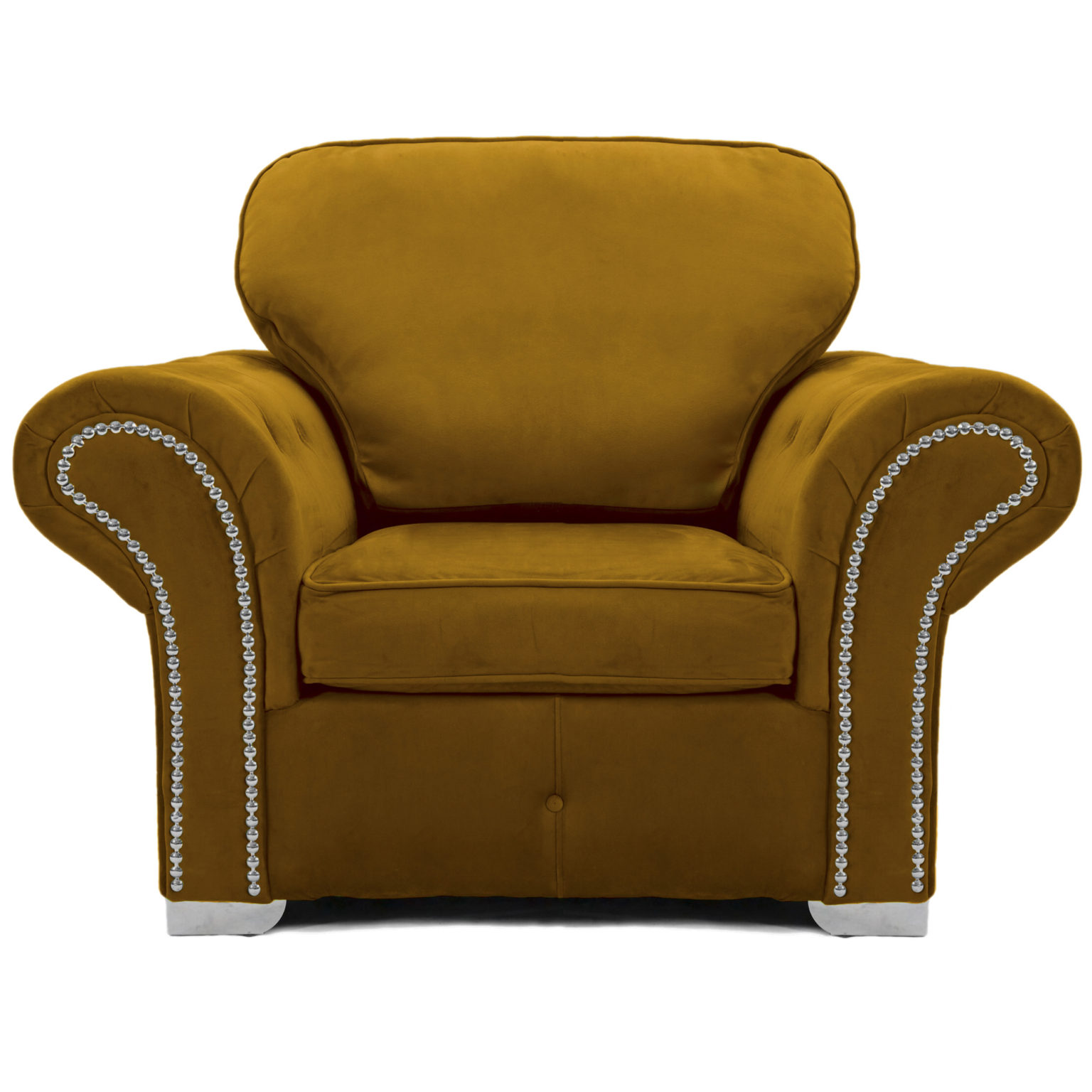 Oakland Armchair Plush Velvet Gold