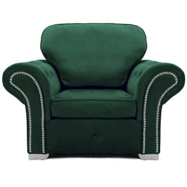 Oakland armchair plush velvet green