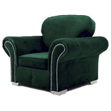 Oakland armchair plush velvet green